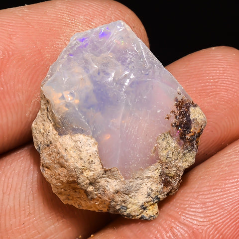 100% Natural Welo Fire Ethiopian Opal Rough Loose Gemstone 21X17X7 MM 11 Cts. Sunkarton
