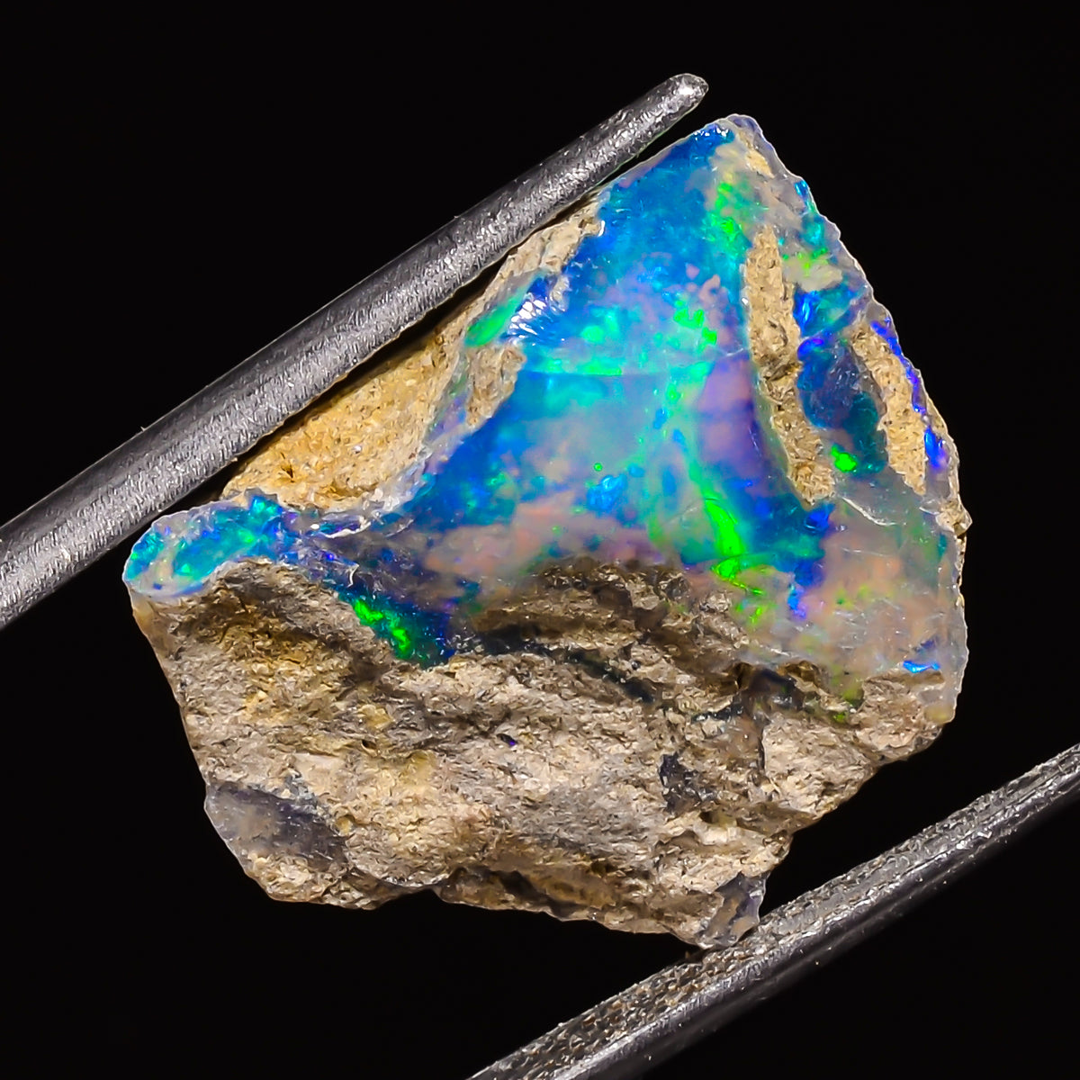 100% Natural Welo Fire Ethiopian Opal Rough Loose Gemstone 20X19X7 MM 12.5 Cts. Sunkarton