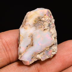 100% Natural Welo Fire Ethiopian Opal Rough Loose Gemstone 26X17X10 MM 22 Cts. Sunkarton