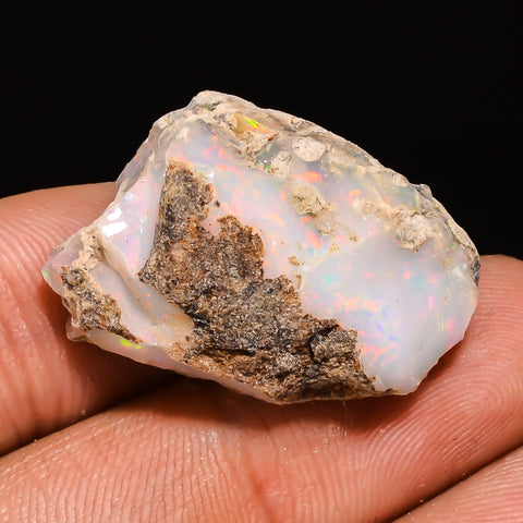 100% Natural Welo Fire Ethiopian Opal Rough Loose Gemstone 26X17X10 MM 22 Cts. Sunkarton
