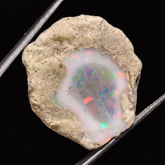 100% Natural Welo Fire Ethiopian Opal Rough Loose Gemstone 26X24X10 MM 32 Cts. Sunkarton