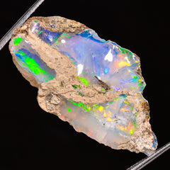 100% Natural Welo Fire Ethiopian Opal Rough Loose Gemstone 37X19X9 MM 31 Cts. Sunkarton