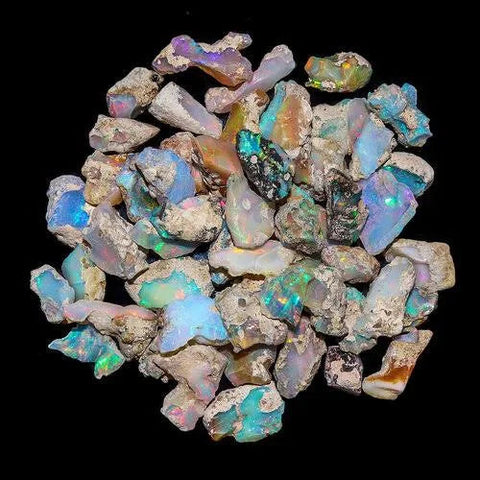 100 Pcs OPAL Raw Crystals -Bulk Raw Opal, Rough Opal Welo Opal, AAA Grade Raw Opal,Rough, Opal Crystal, fire, Raw For Making Size: 5mm 10mm Sunkarton